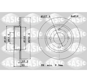 Brzdový kotouč SASIC 9004807J