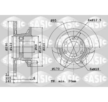 Brzdový kotouč SASIC 9004809J