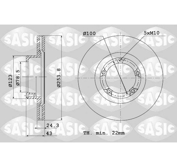 Brzdový kotouč SASIC 9004820J