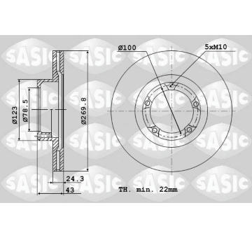 Brzdový kotouč SASIC 9004821J