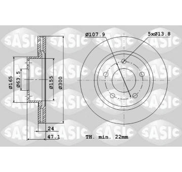 Brzdový kotouč SASIC 9004825J