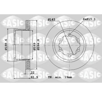 Brzdový kotouč SASIC 9004843J
