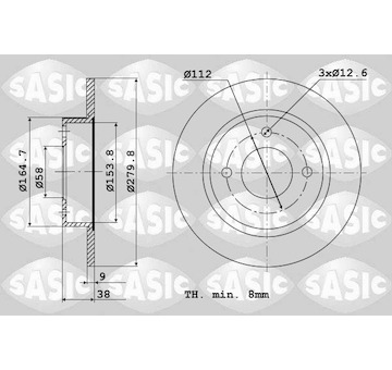 Brzdový kotouč SASIC 9004892J