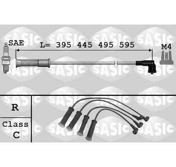 Sada kabelů pro zapalování SASIC 9284004