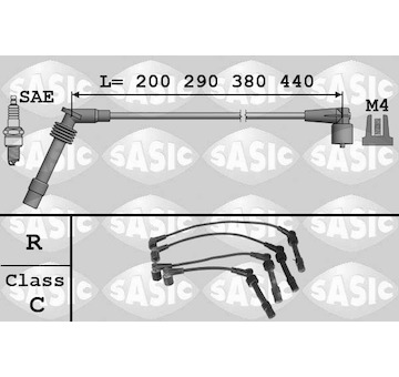 Sada kabelů pro zapalování SASIC 9286002