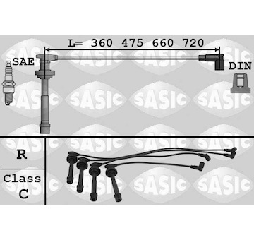 Sada kabelů pro zapalování SASIC 9286015