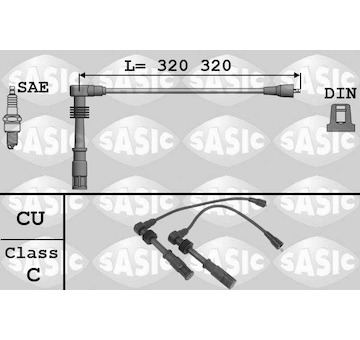 Sada kabelů pro zapalování SASIC 9286060