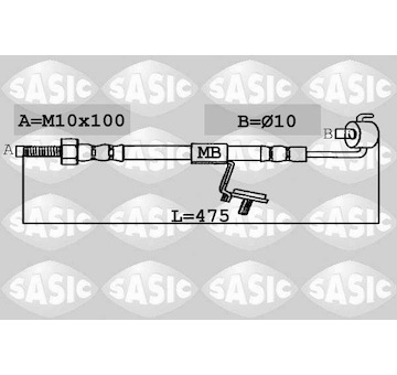 Brzdová hadice SASIC SBH6320