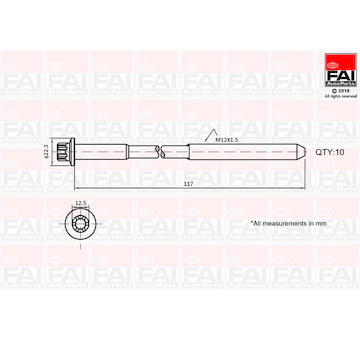 Sada sroubu pro hlavy valcu FAI AutoParts B1018