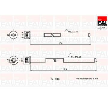 Sada šroubů hlavy válce FAI AutoParts B1027