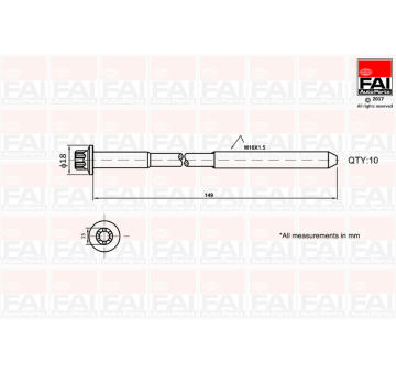 Sada sroubu pro hlavy valcu FAI AutoParts B1136