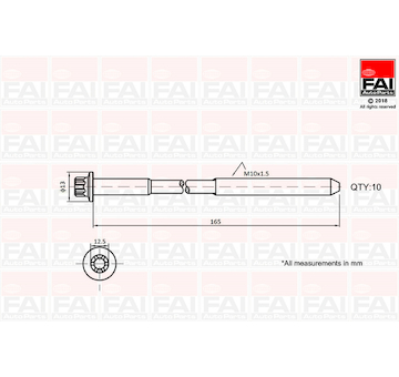 Sada šroubů hlavy válce FAI AutoParts B1465