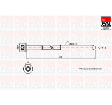 Sada sroubu pro hlavy valcu FAI AutoParts B1616