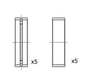 Hlavní ložiska klikového hřídele FAI AutoParts BM1041-025