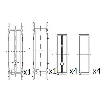 Hlavní ložiska klikového hřídele FAI AutoParts BM1068-STD