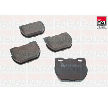 Sada brzdových destiček, kotoučová brzda FAI AutoParts BP556