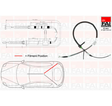 Tazne lanko, parkovaci brzda FAI AutoParts FBC0003