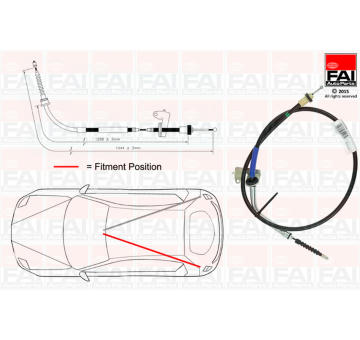 Tazne lanko, parkovaci brzda FAI AutoParts FBC0007