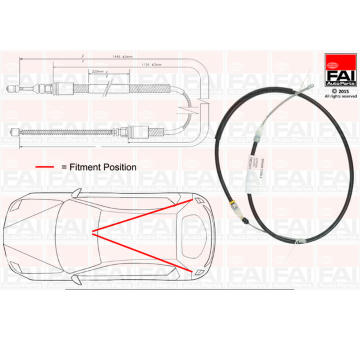 Tazne lanko, parkovaci brzda FAI AutoParts FBC0011