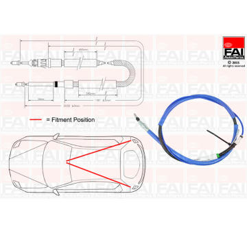 Tazne lanko, parkovaci brzda FAI AutoParts FBC0013