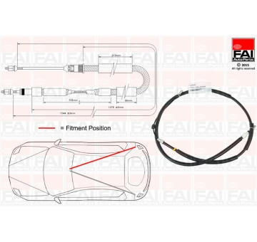 Tazne lanko, parkovaci brzda FAI AutoParts FBC0017