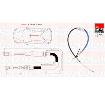 Tazne lanko, parkovaci brzda FAI AutoParts FBC0021