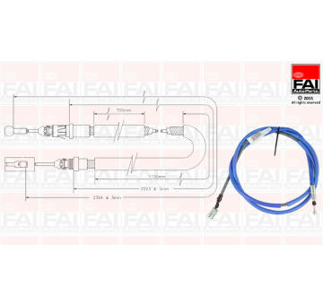 Tazne lanko, parkovaci brzda FAI AutoParts FBC0023