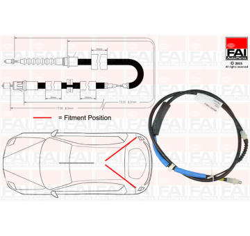 Tazne lanko, parkovaci brzda FAI AutoParts FBC0037