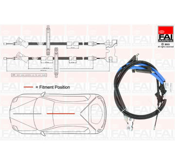 Tazne lanko, parkovaci brzda FAI AutoParts FBC0039