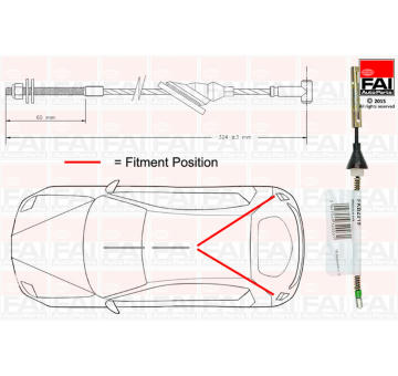 Tazne lanko, parkovaci brzda FAI AutoParts FBC0040