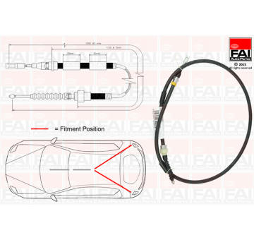 Tazne lanko, parkovaci brzda FAI AutoParts FBC0042