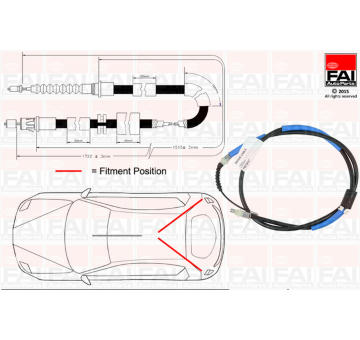 żażné lanko parkovacej brzdy FAI AutoParts FBC0047