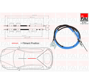 Tazne lanko, parkovaci brzda FAI AutoParts FBC0048