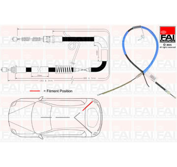 Tazne lanko, parkovaci brzda FAI AutoParts FBC0055