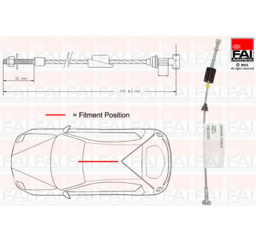 Tazne lanko, parkovaci brzda FAI AutoParts FBC0056