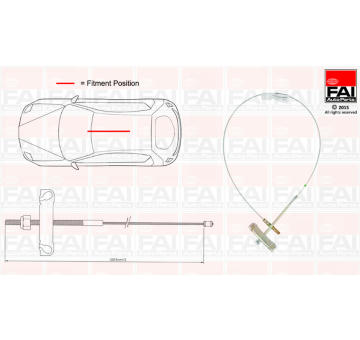 Tazne lanko, parkovaci brzda FAI AutoParts FBC0065