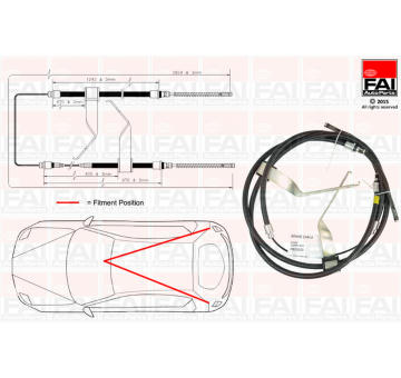 Tažné lanko, parkovací brzda FAI AutoParts FBC0073