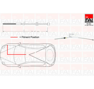 Tazne lanko, parkovaci brzda FAI AutoParts FBC0076