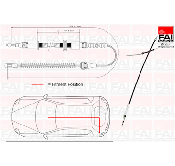 Tažné lanko, parkovací brzda FAI AutoParts FBC0080