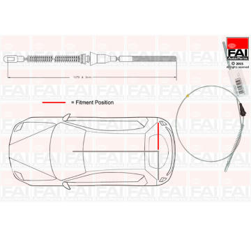 Tazne lanko, parkovaci brzda FAI AutoParts FBC0081