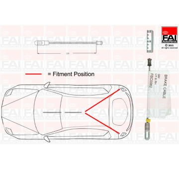 żażné lanko parkovacej brzdy FAI AutoParts FBC0082