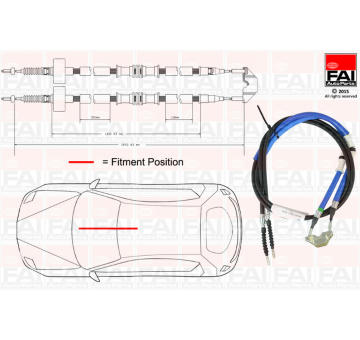 Tazne lanko, parkovaci brzda FAI AutoParts FBC0086