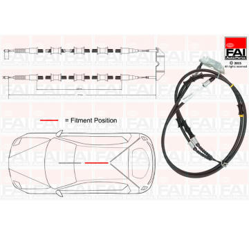 żażné lanko parkovacej brzdy FAI AutoParts FBC0087