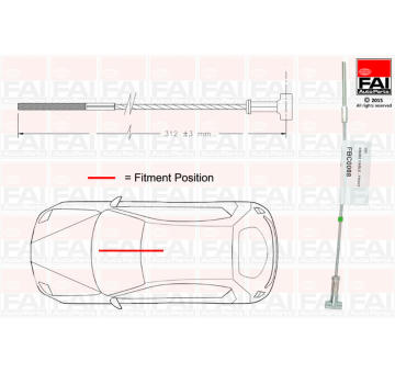 Tazne lanko, parkovaci brzda FAI AutoParts FBC0088