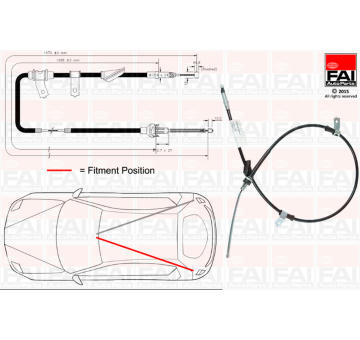 żażné lanko parkovacej brzdy FAI AutoParts FBC0102