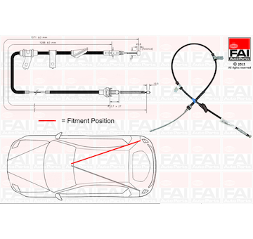 Tazne lanko, parkovaci brzda FAI AutoParts FBC0103