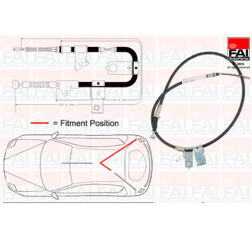 Tazne lanko, parkovaci brzda FAI AutoParts FBC0109