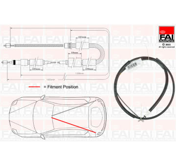 Tazne lanko, parkovaci brzda FAI AutoParts FBC0111