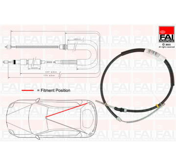 Tazne lanko, parkovaci brzda FAI AutoParts FBC0112