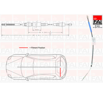 Tažné lanko, parkovací brzda FAI AutoParts FBC0113